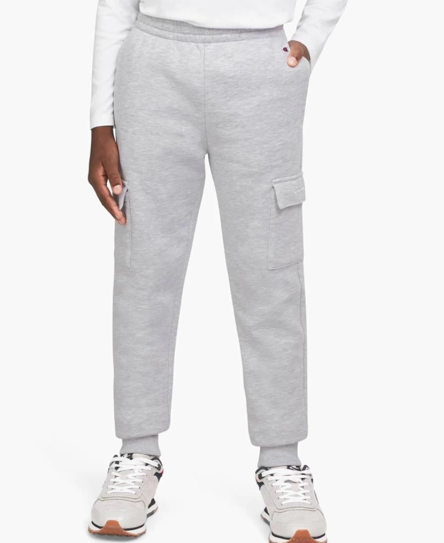 Champion Boys' Fleece Cargo Joggers with Brushed Lining - Comfortable Sweatpants for Kids