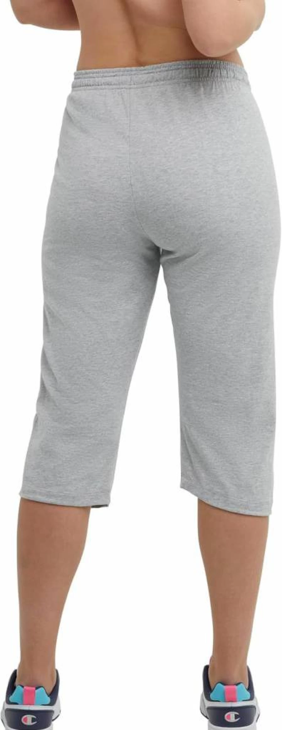 Champion Women's Lightweight Jersey Knit Capri Lounge Pants - Comfortable Cropped Pants for Casual Wear