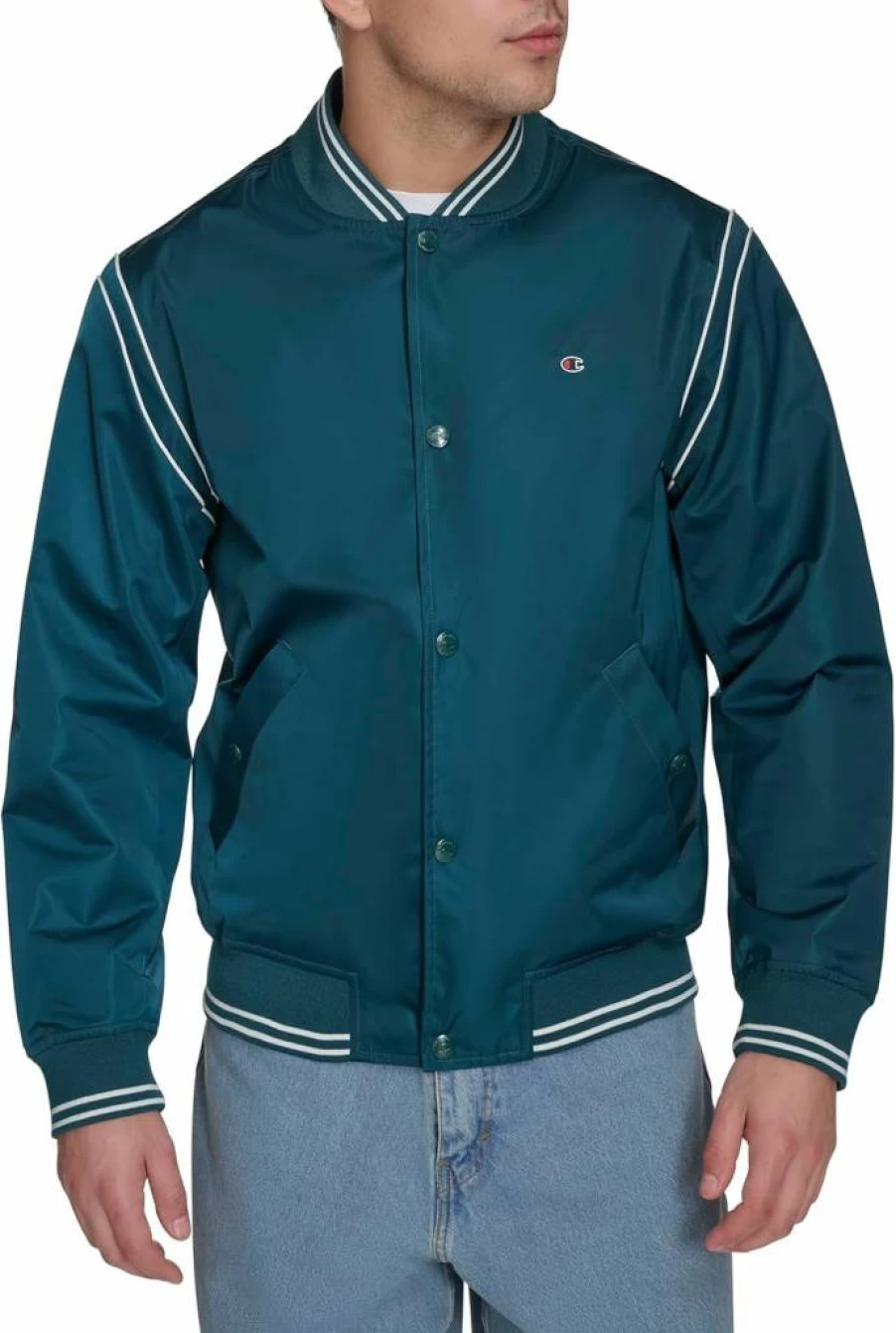 Champion Men's Lightweight Varsity Bomber Jacket - Casual Athletic Outerwear for Men