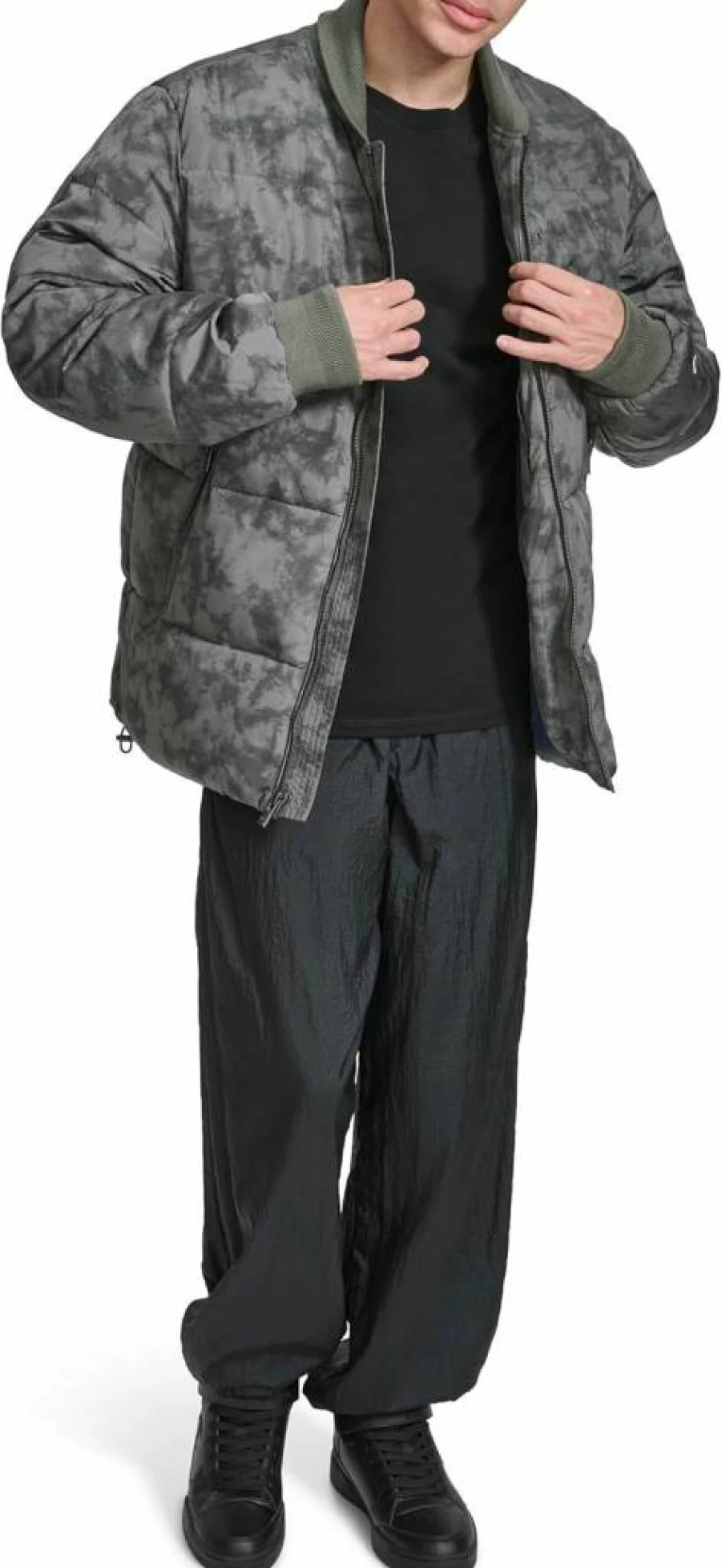 Champion Men's Mid-Weight Puffer Jacket - Warm Winter Coat, Lightweight Insulated Hooded Outerwear