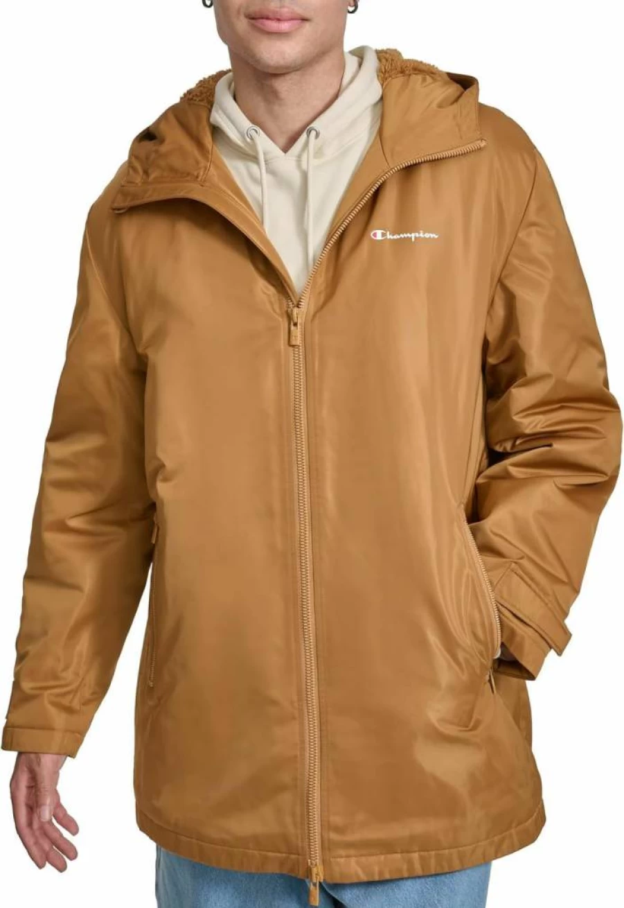 Champion Men's Soft Shell Bomber Jacket - Lightweight Sporty Outerwear with Embroidered Logo for Casual & Athletic Wear