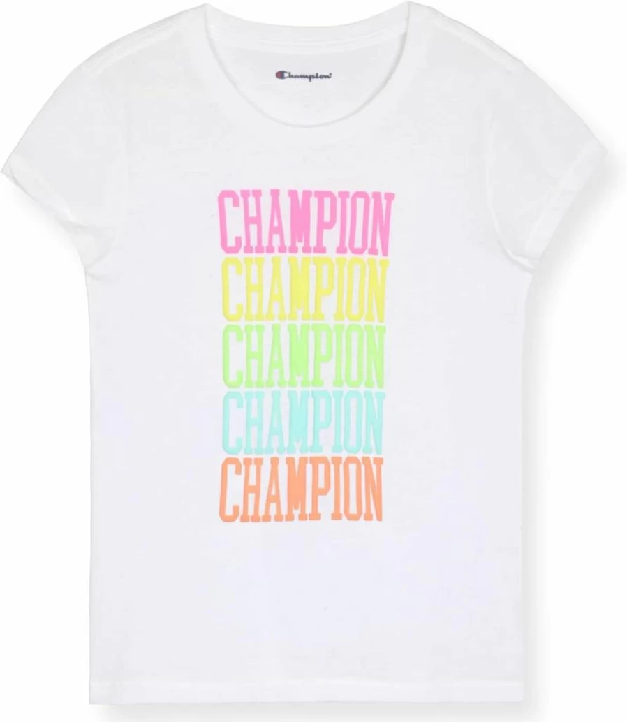 Champion Girls Short Sleeve T-Shirt for Kids - Comfortable Cotton Tee Top for Girls
