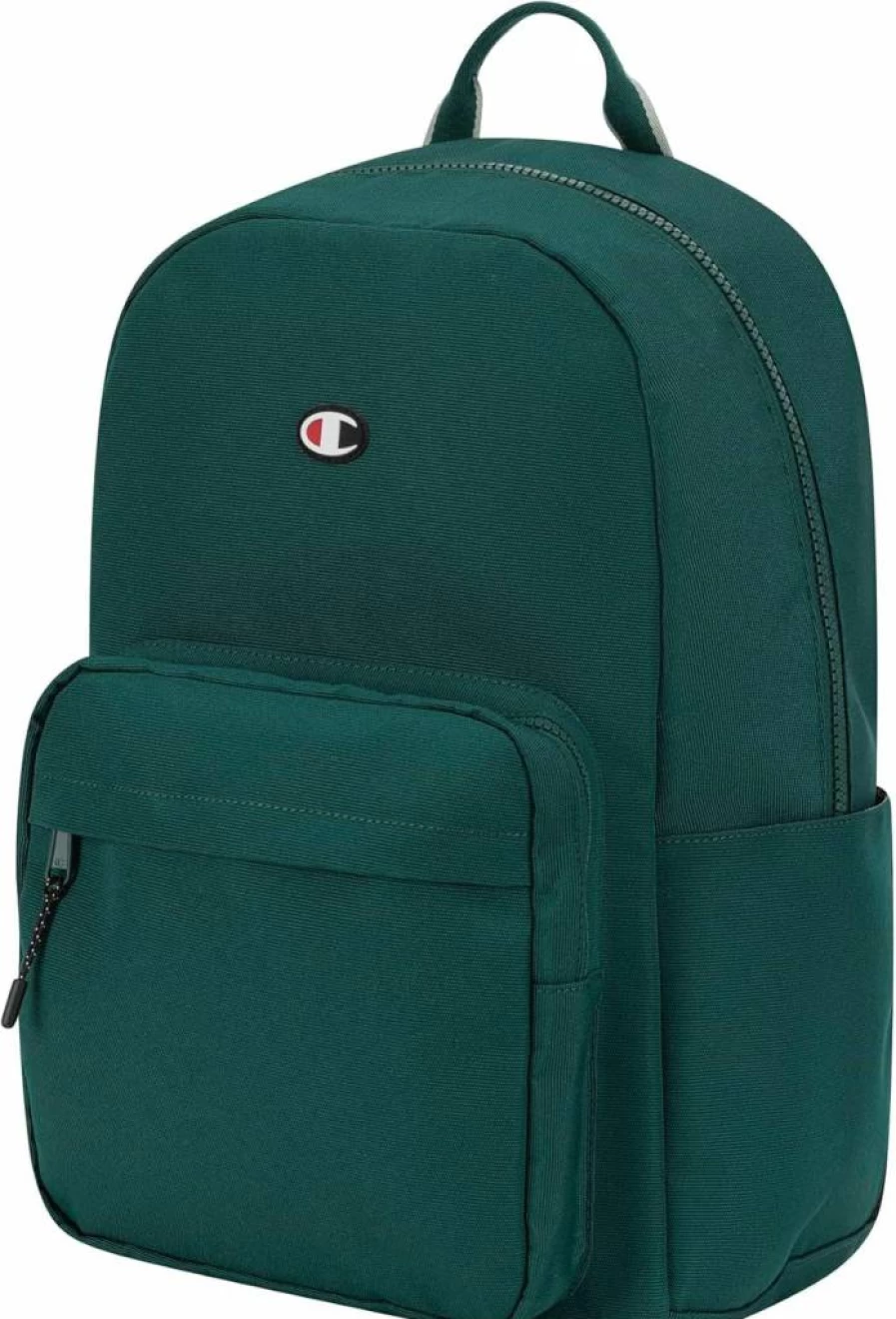 Champion Medium Backpack for Men & Women, Emerald Green Laptop Bag, Durable School & Travel Backpack