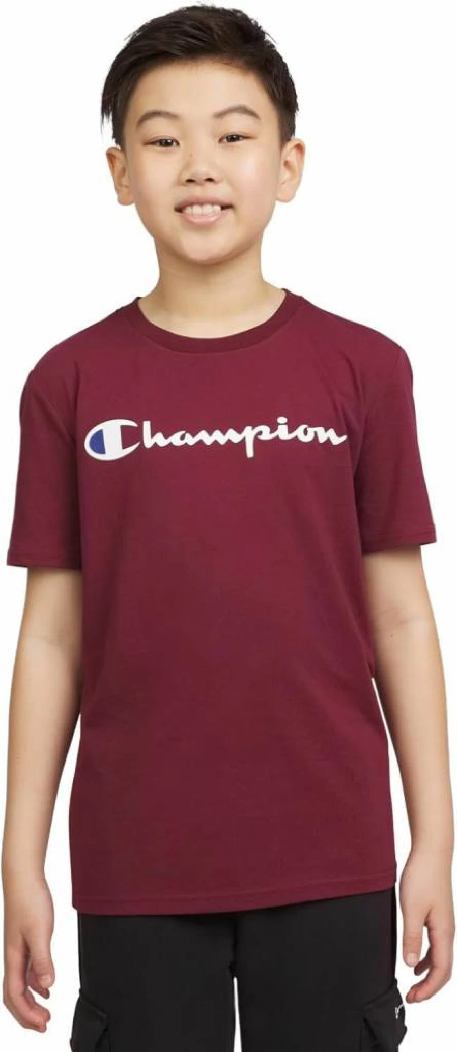 Champion Kids Short Sleeve Logo T-Shirt for Boys - Comfortable Cotton Tee
