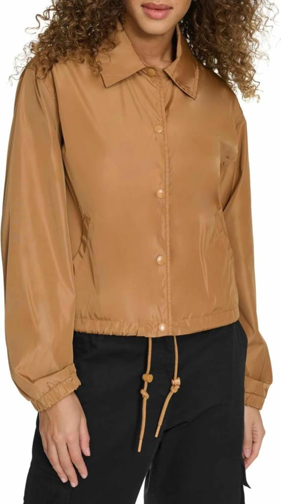 Champion Women's Cropped Coach Jacket - Lightweight Athletic Outerwear for Running & Training