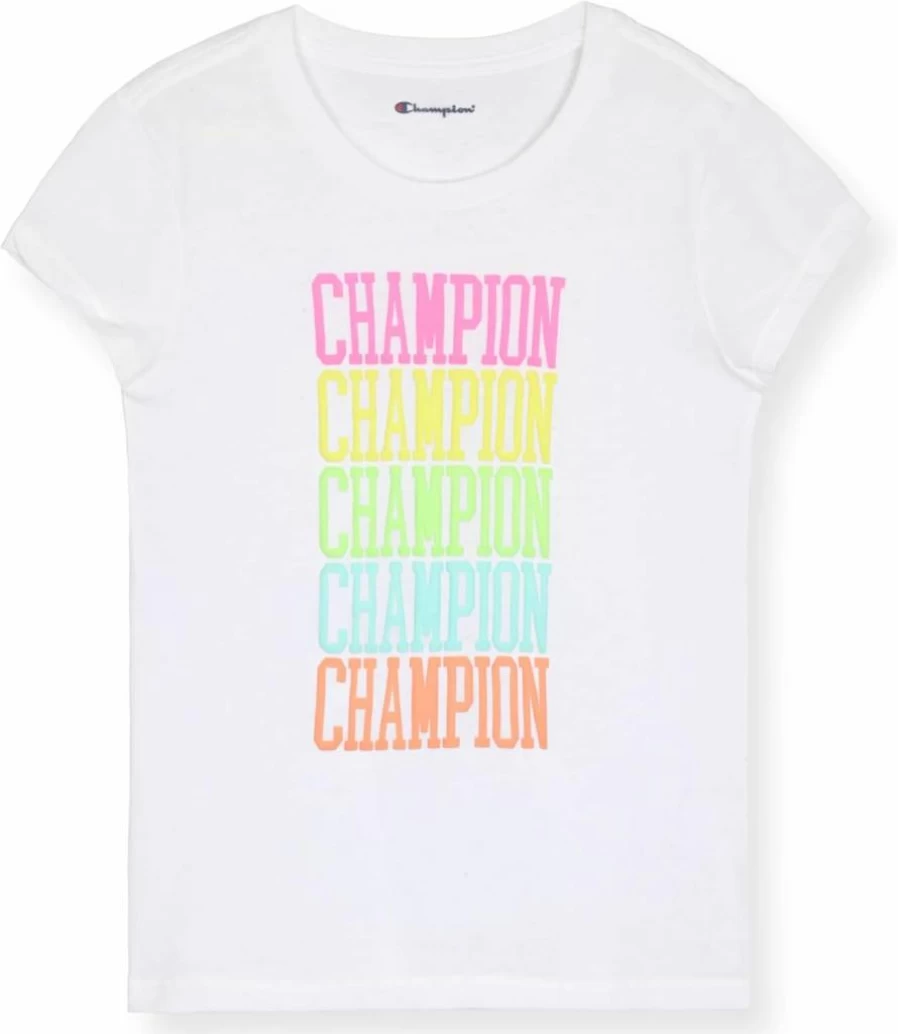 Champion Girls Short Sleeve T-Shirt for Kids - Comfortable Cotton Tee Tops for Girls