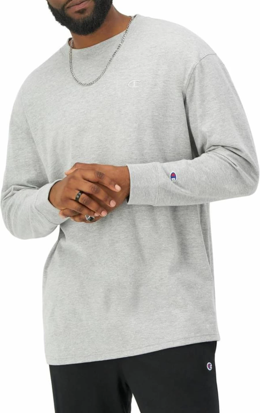 Champion Men's Classic Long Sleeve T-Shirt - Regular & Big & Tall Sizes for Comfort Fit