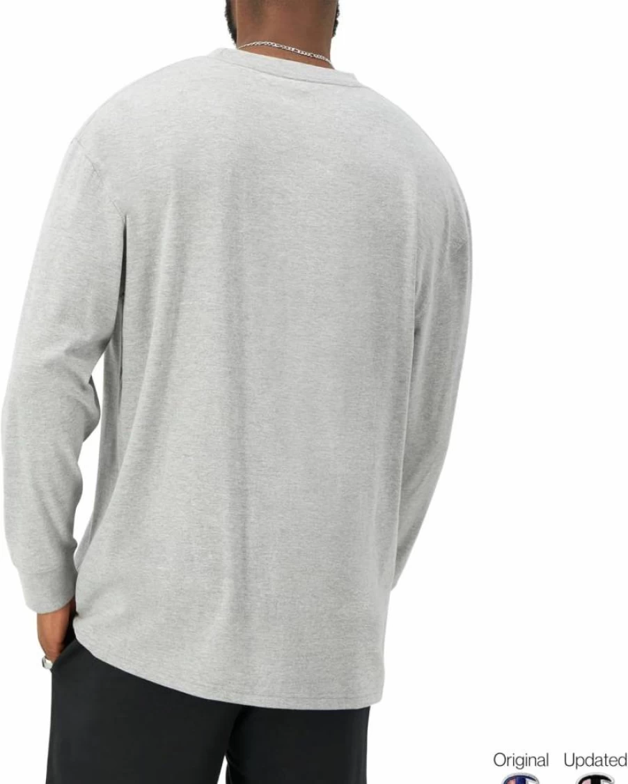 Champion Men's Classic Long Sleeve T-Shirt - Regular & Big & Tall Sizes for Comfort Fit
