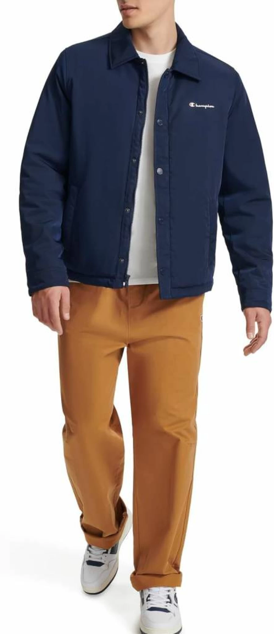 Champion Men's Water-Resistant Coaches Jacket - Lightweight Active Training Outerwear
