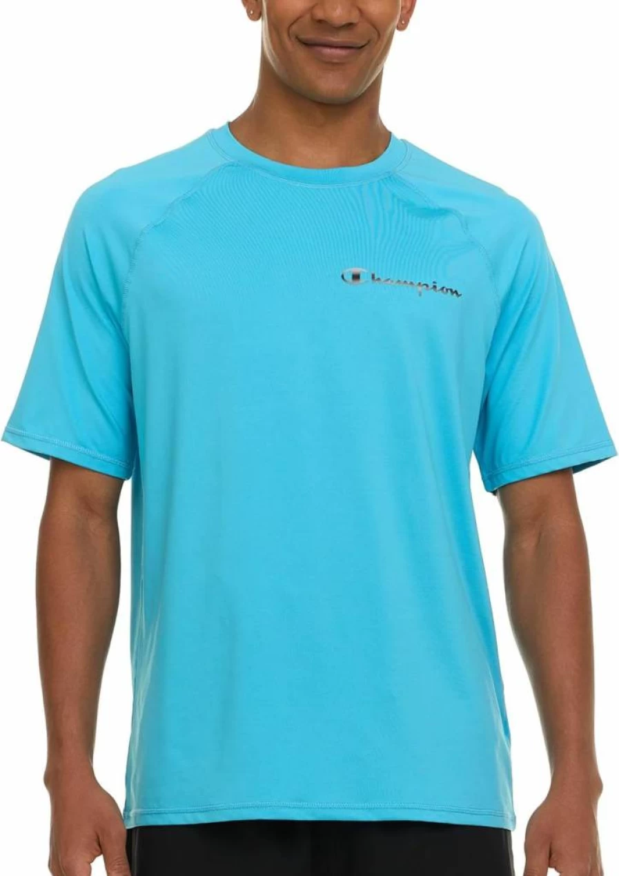 Champion Men's UPF 50+ UV Protection Short Sleeve Rash Guard Swim Shirt - Quick Dry SPF Sun Shirt for Swimming & Outdoor Activities