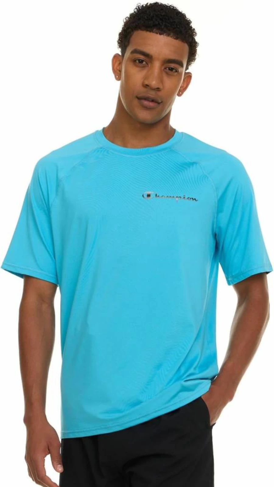 Champion Men's UPF 50+ UV Protection Short Sleeve Rash Guard Swim Shirt - Quick Dry SPF Sun Shirt for Swimming & Outdoor Activities