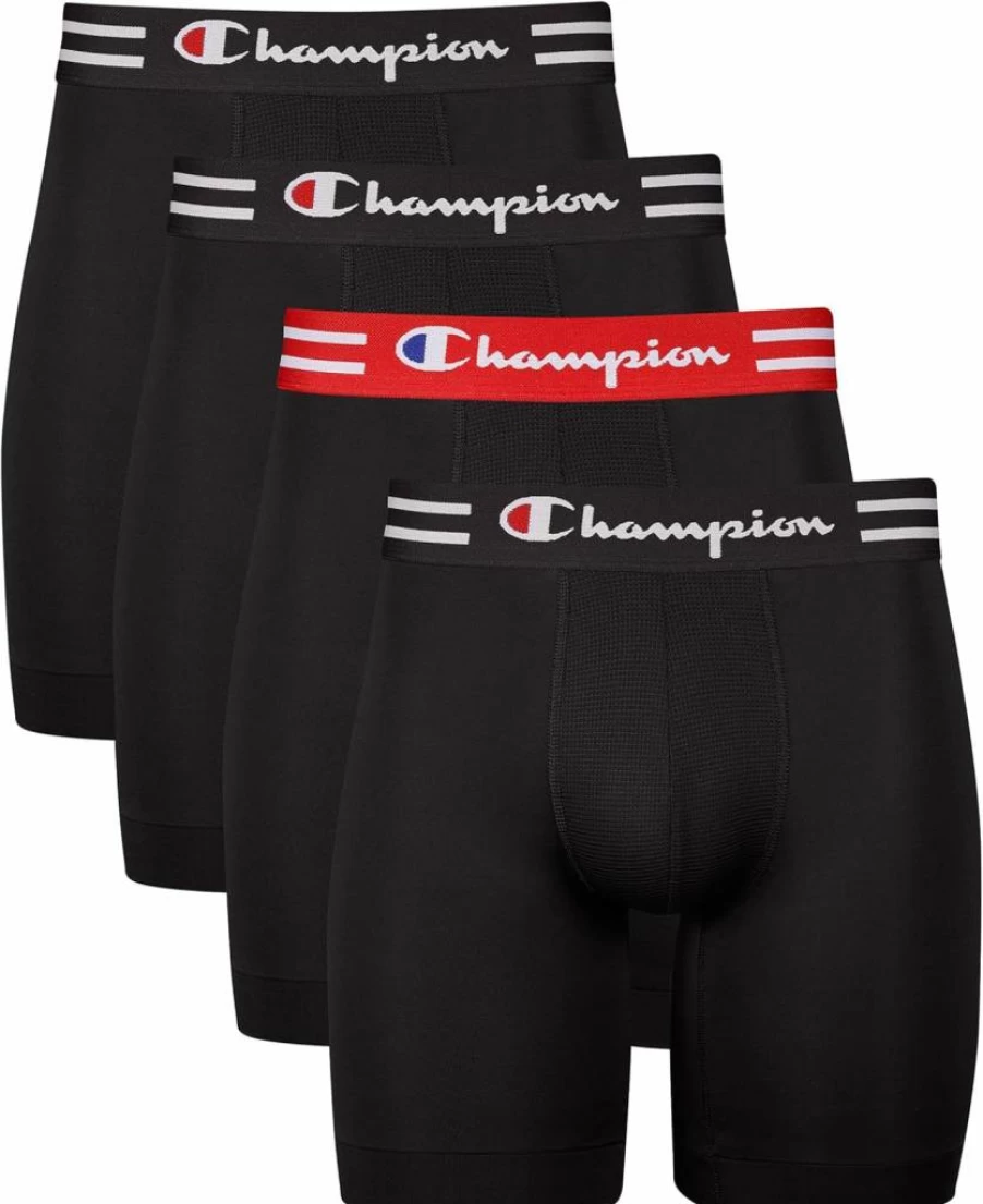 Champion Men's 3-Pack Breathable Cotton Stretch Boxer Briefs - Moisture-Wicking Performance Underwear