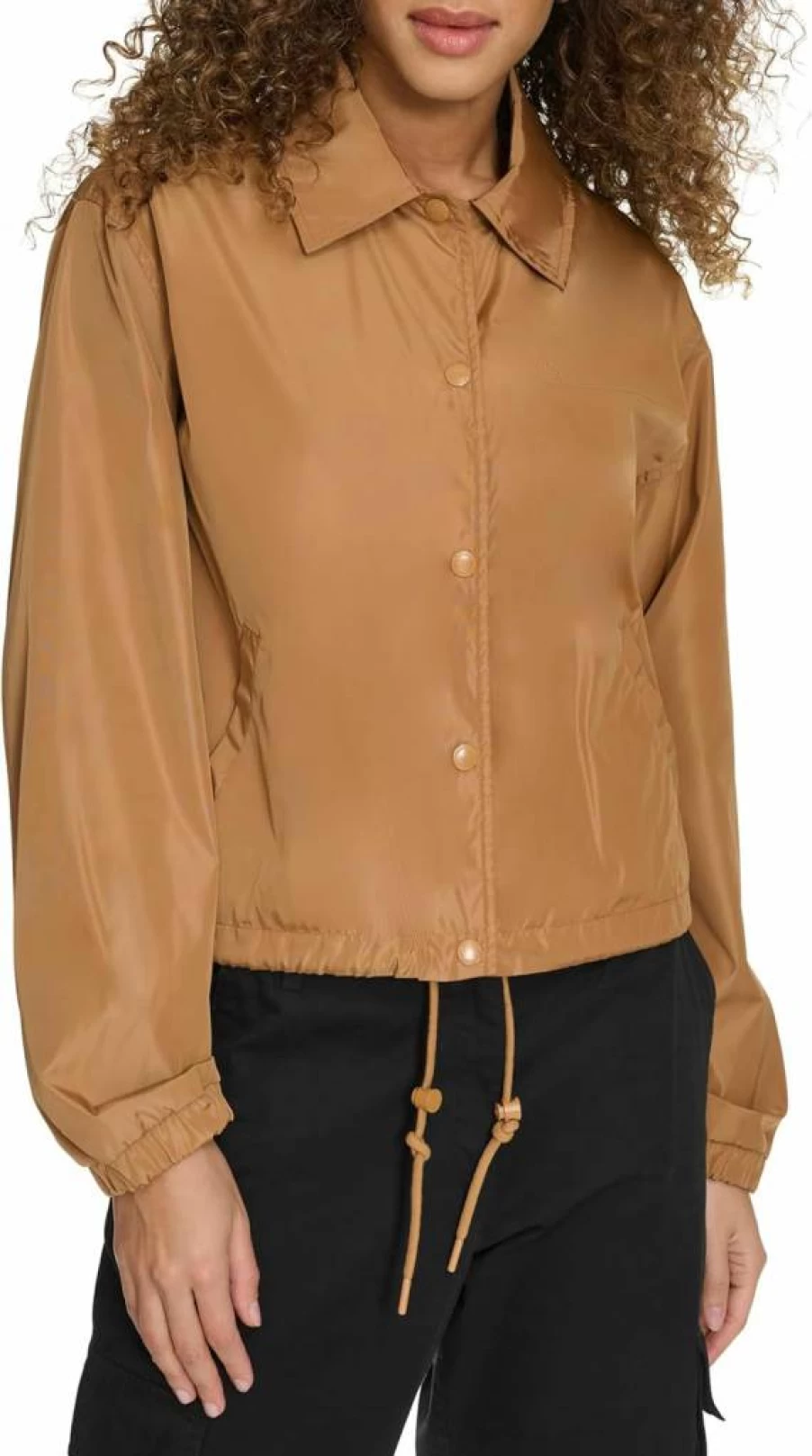 Champion Women's Cropped Coach Jacket - Lightweight Athletic Zip-Up Hoodie for Running & Training