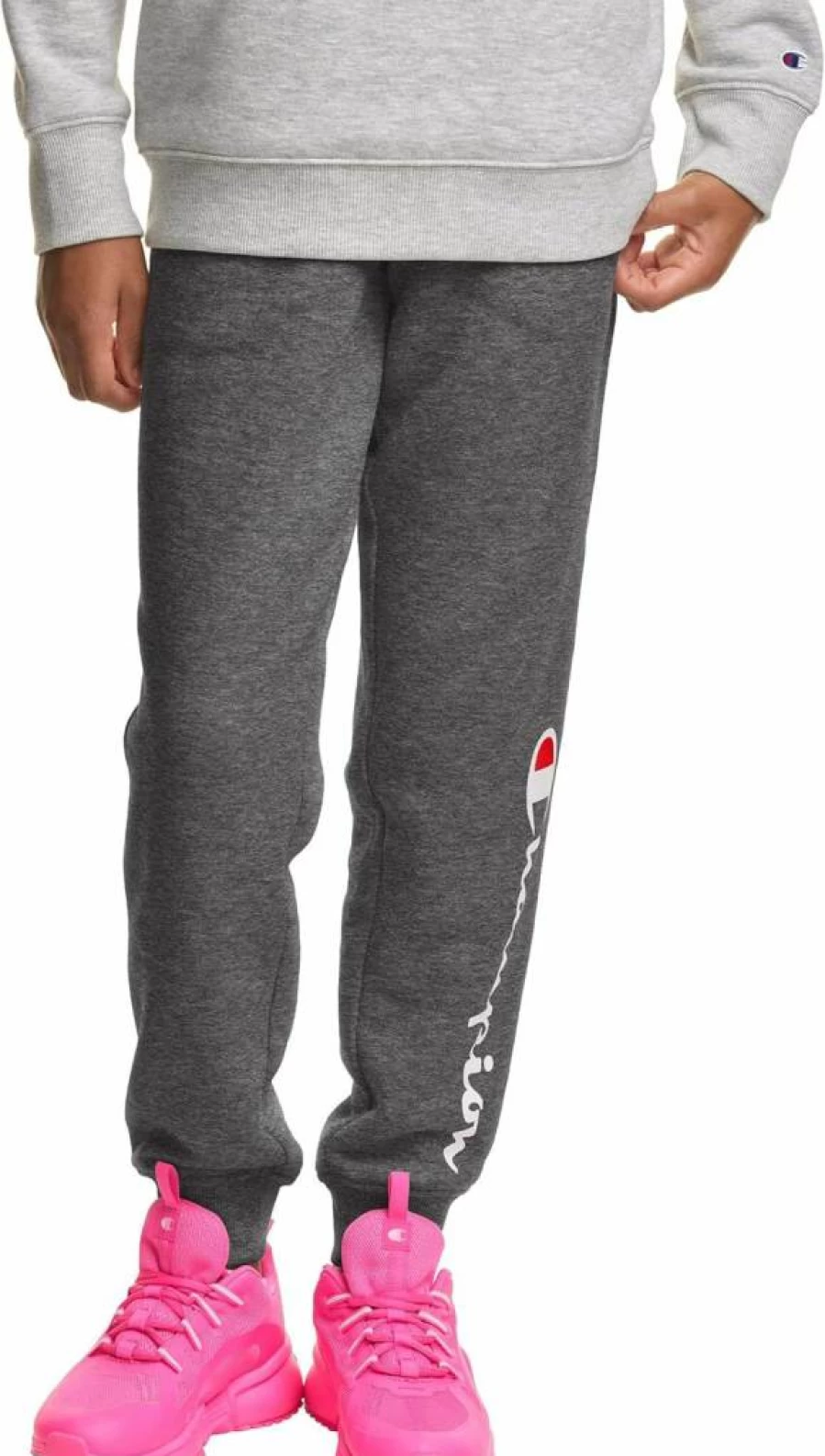 Champion Girls' Fleece Jogger Pants for Kids - Comfortable Sweatpants for Active Girls