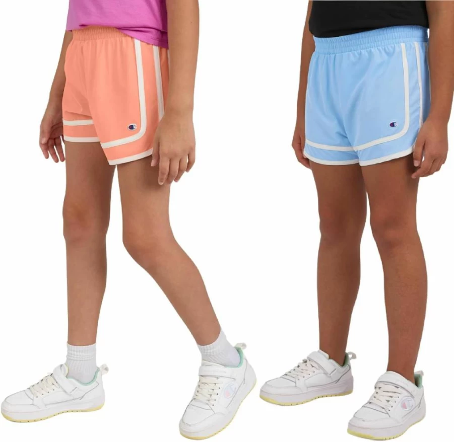 Champion Girls' 2.75 Inch Inseam Heritage Foldover Mesh Basketball Shorts for Running and Sports