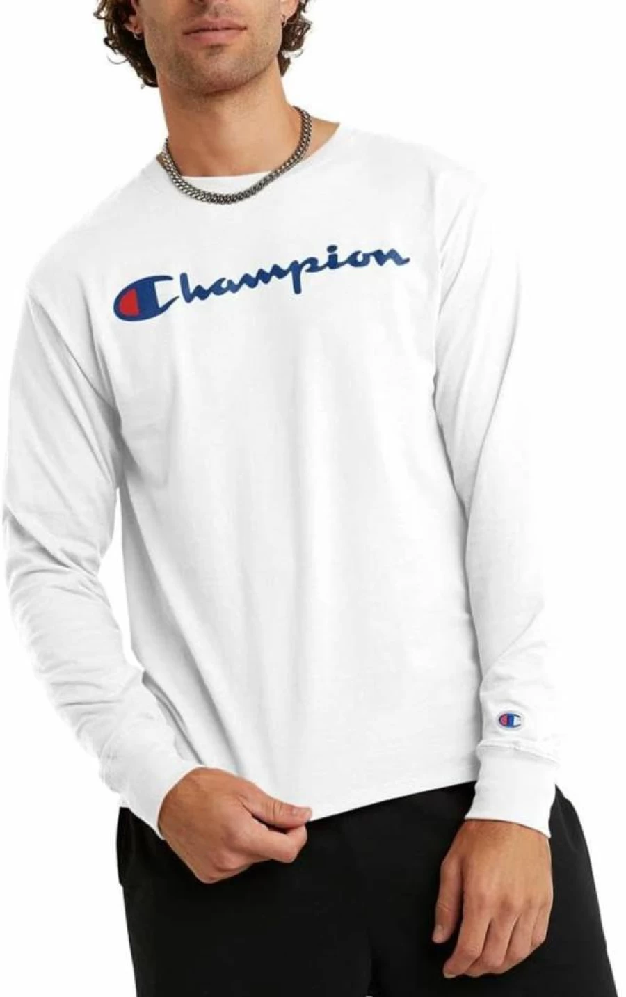 Champion Men's Classic Long Sleeve T-Shirt - Soft, Comfortable Cotton Tee for Regular & Big & Tall Sizes