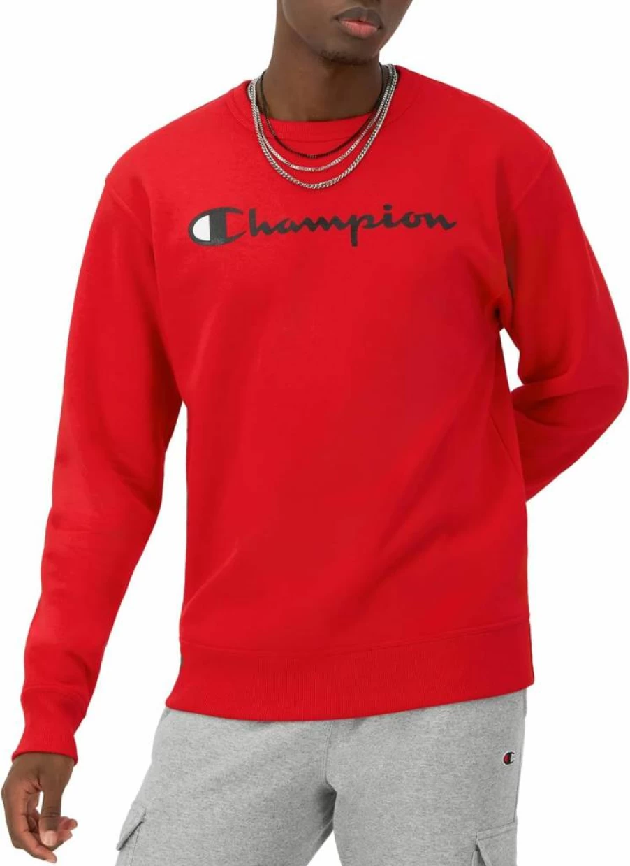 Champion Men's Powerblend Fleece Midweight Crewneck Sweatshirt - Regular & Big Tall Sizes