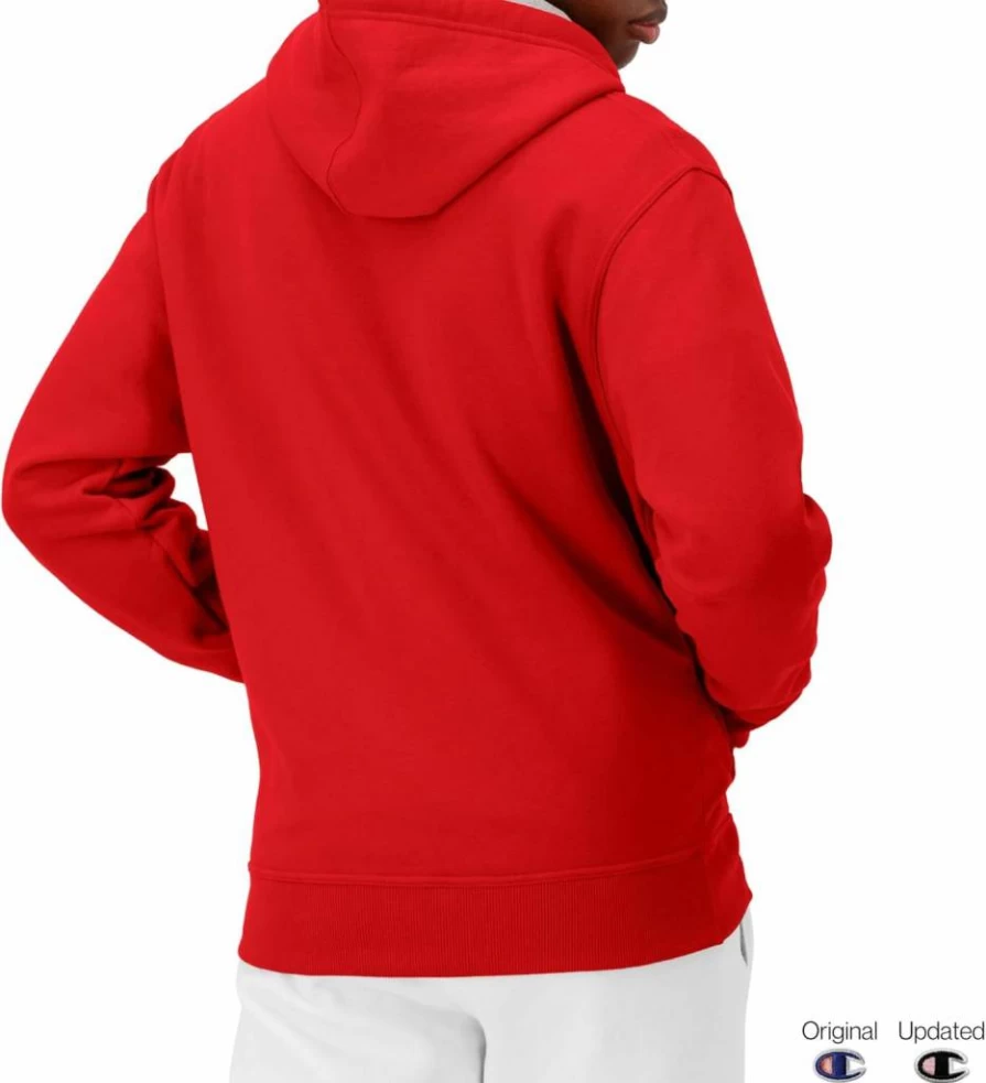 Champion Men's Powerblend Fleece Hoodie - Soft Pullover Sweatshirt with Script Logo (Regular & Big Tall Sizes)