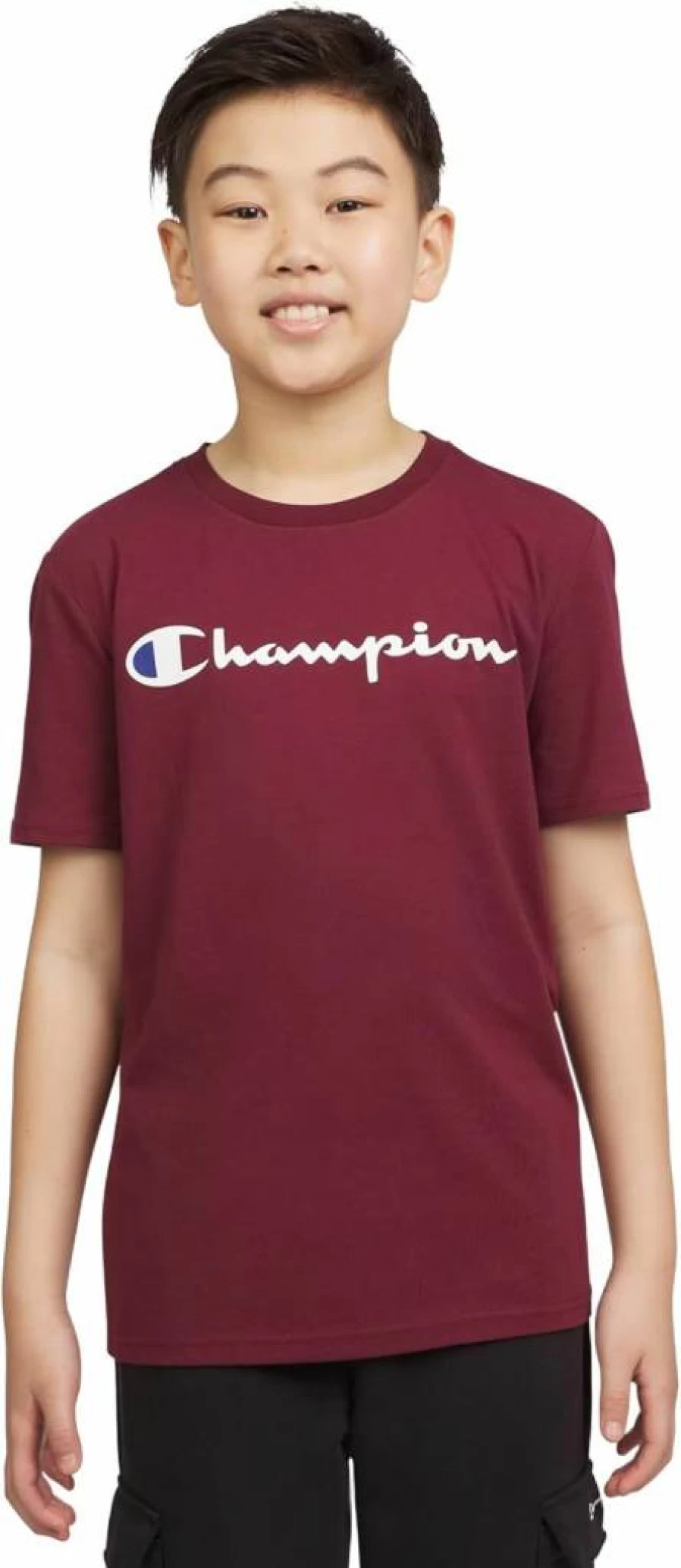 Champion Kids Short Sleeve Logo T-Shirt for Boys - Comfortable Cotton Tee