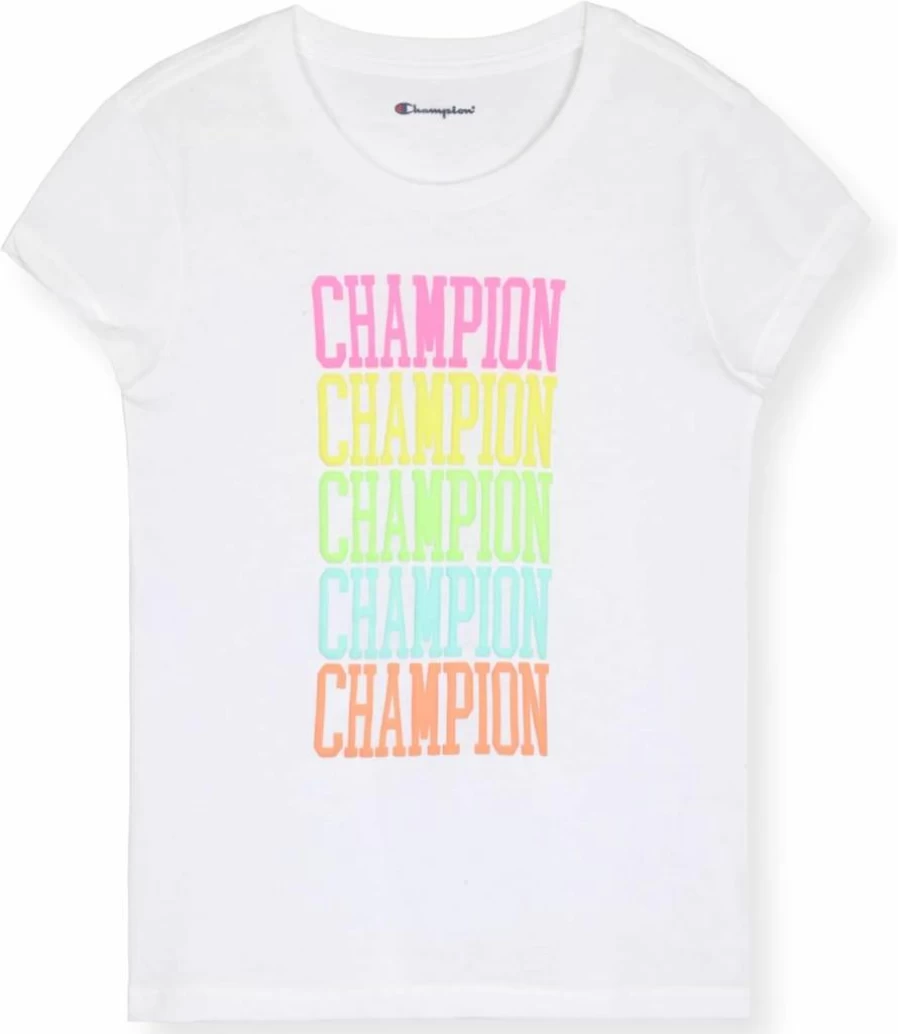 Champion Girls Short Sleeve T-Shirt for Kids - Comfortable Cotton Tee Tops for Girls