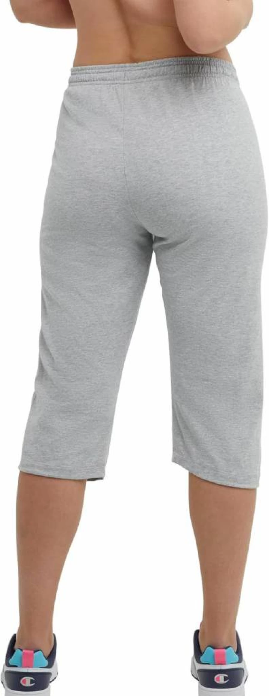 Champion Women's Lightweight Jersey Knit Capri Lounge Pants - Comfortable Cropped Pants for Casual Wear