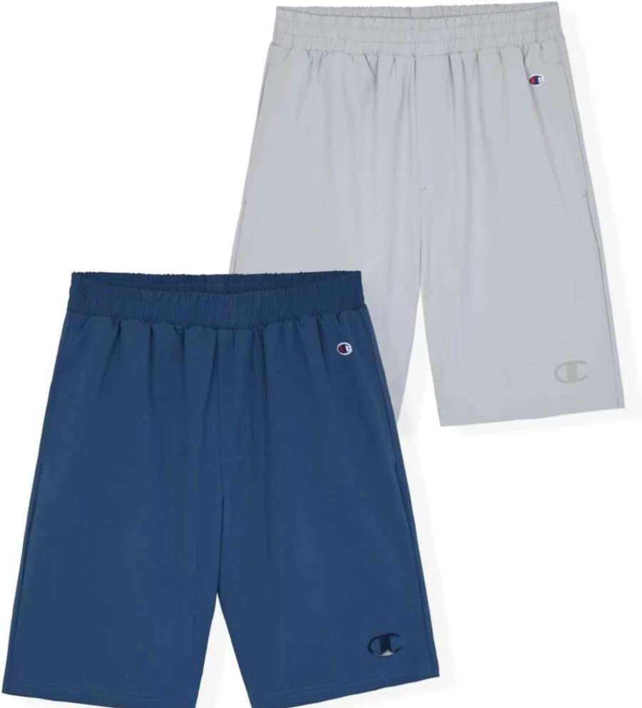 Champion Boys' 2-Pack Hybrid Tech Shorts | Moisture-Wicking Active Shorts for Sports & Play