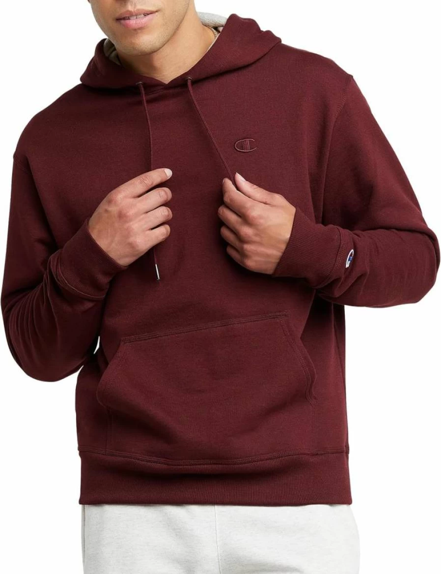Champion Powerblend Fleece Hoodie for Men - Comfortable Pullover Sweatshirt (Regular & Big Tall Sizes)