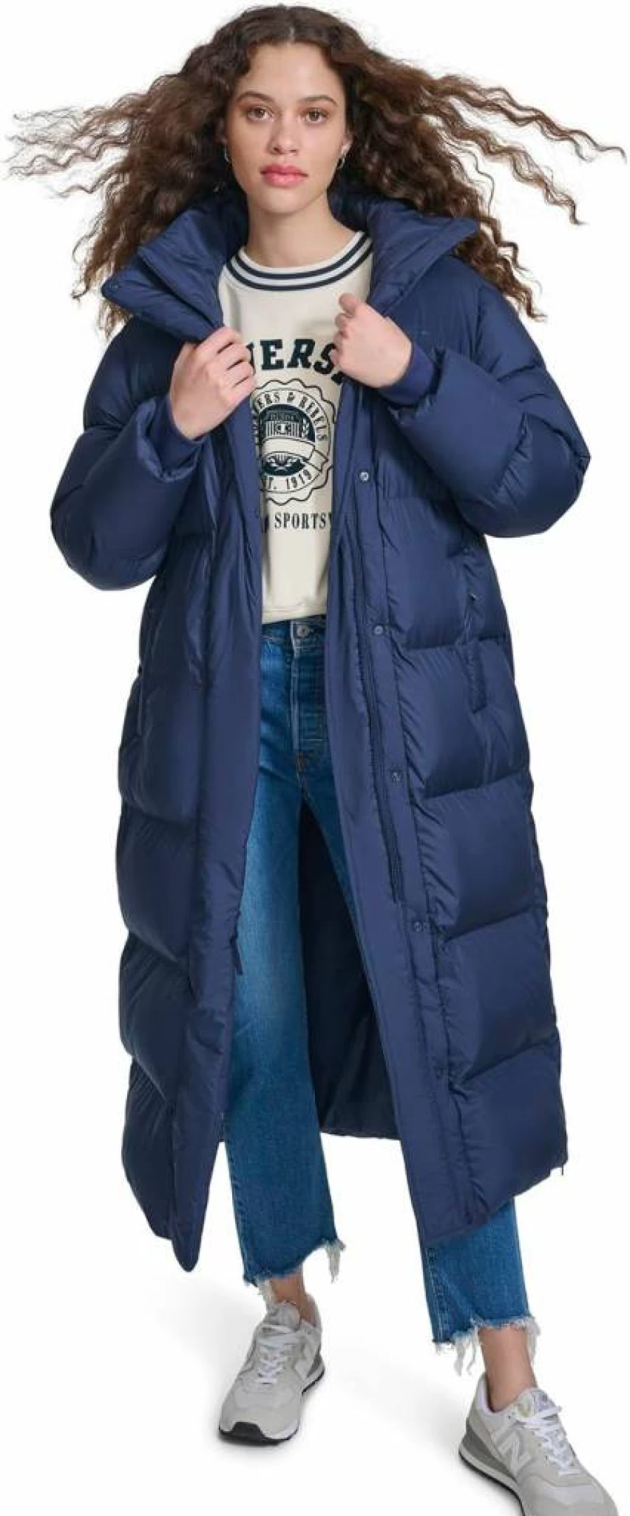 Champion Women's Hooded Quilted Puffer Jacket - Extra Long Winter Coat for Warmth & Style