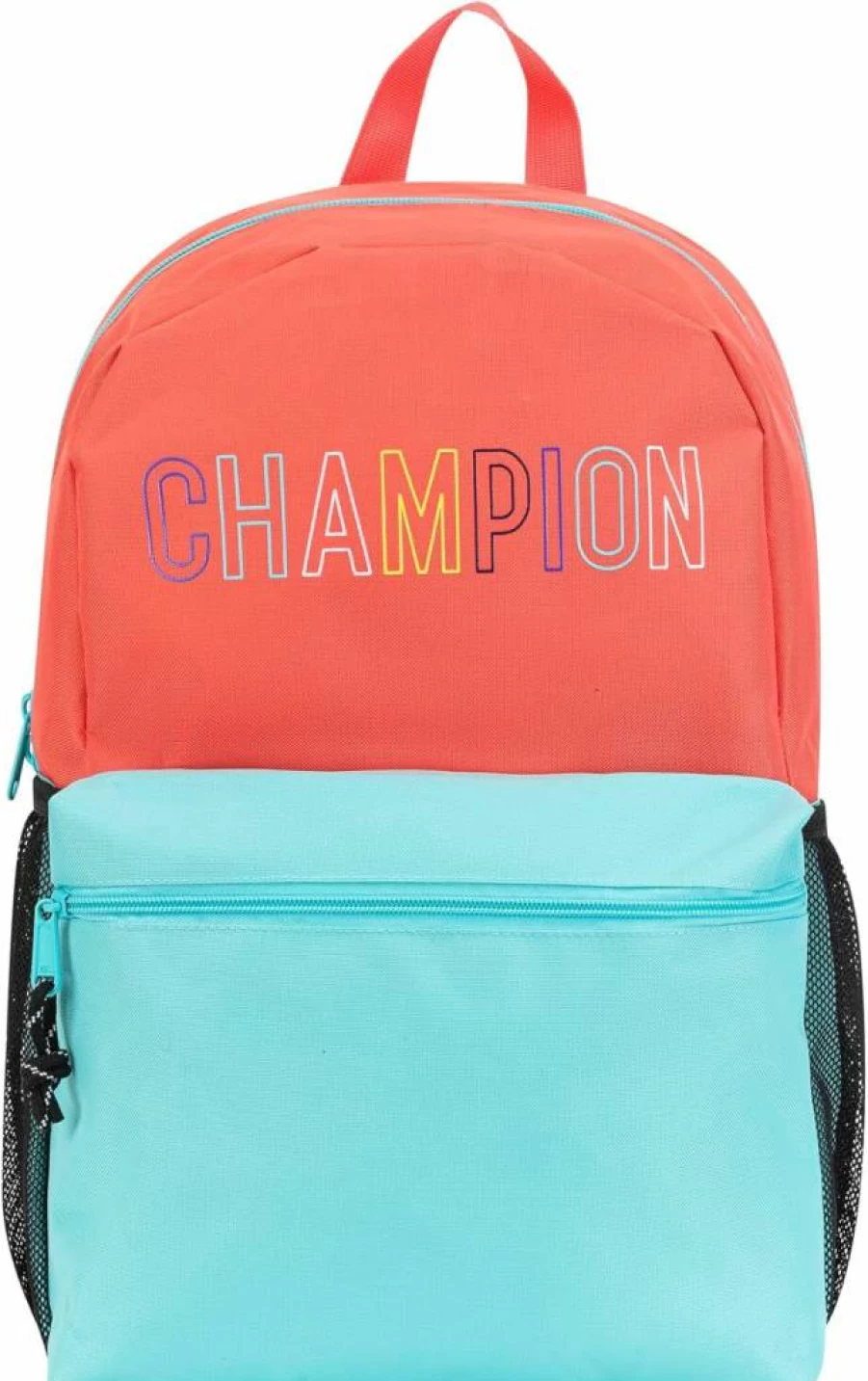 Champion Merit Black Backpack - Durable One Size School & Travel Backpack
