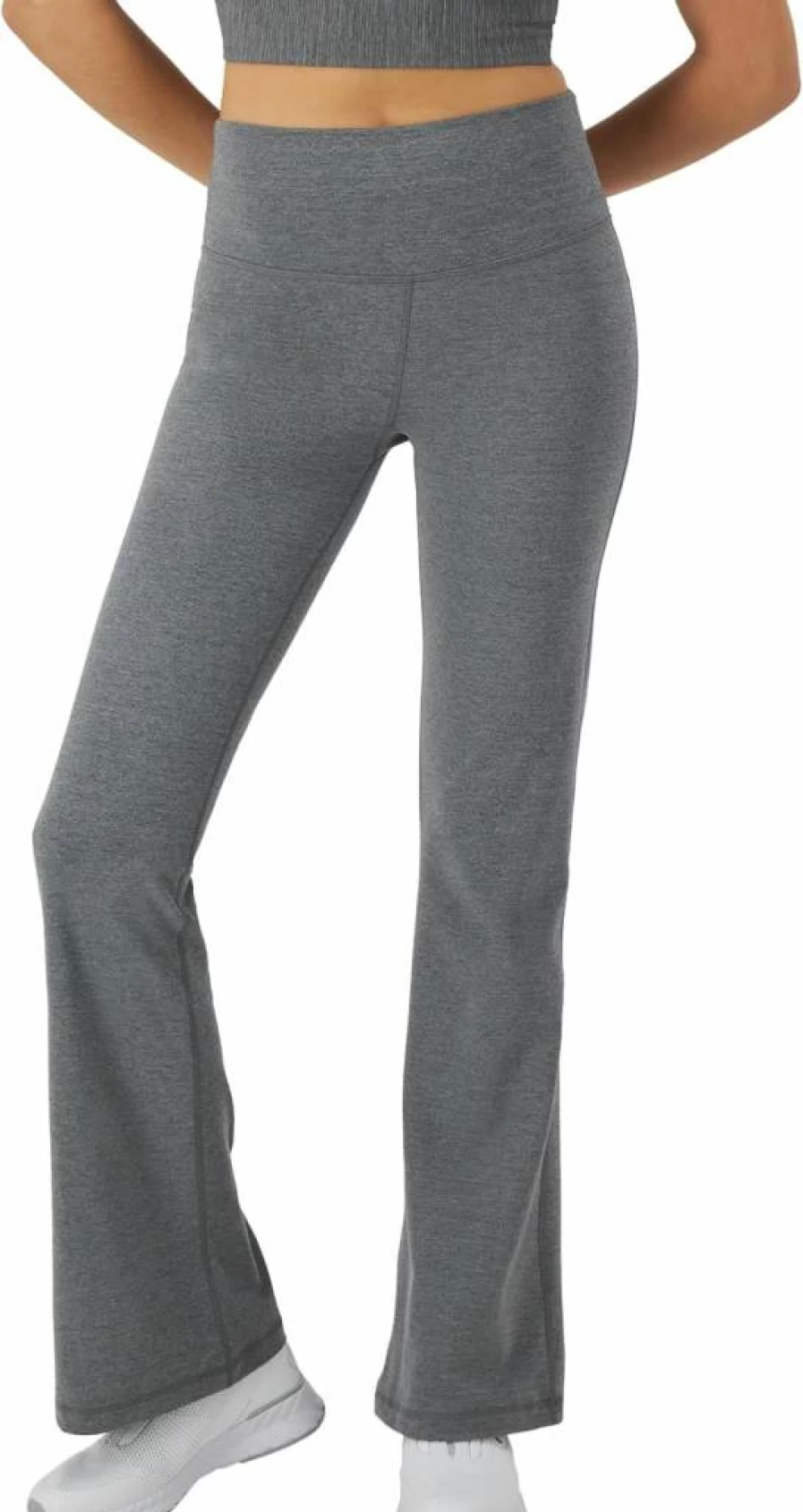 Champion Women's Plus Size Flare Leggings - Soft Touch Moisture Wicking Yoga Pants, 31.5" Flared Bootcut Workout Trousers for Women