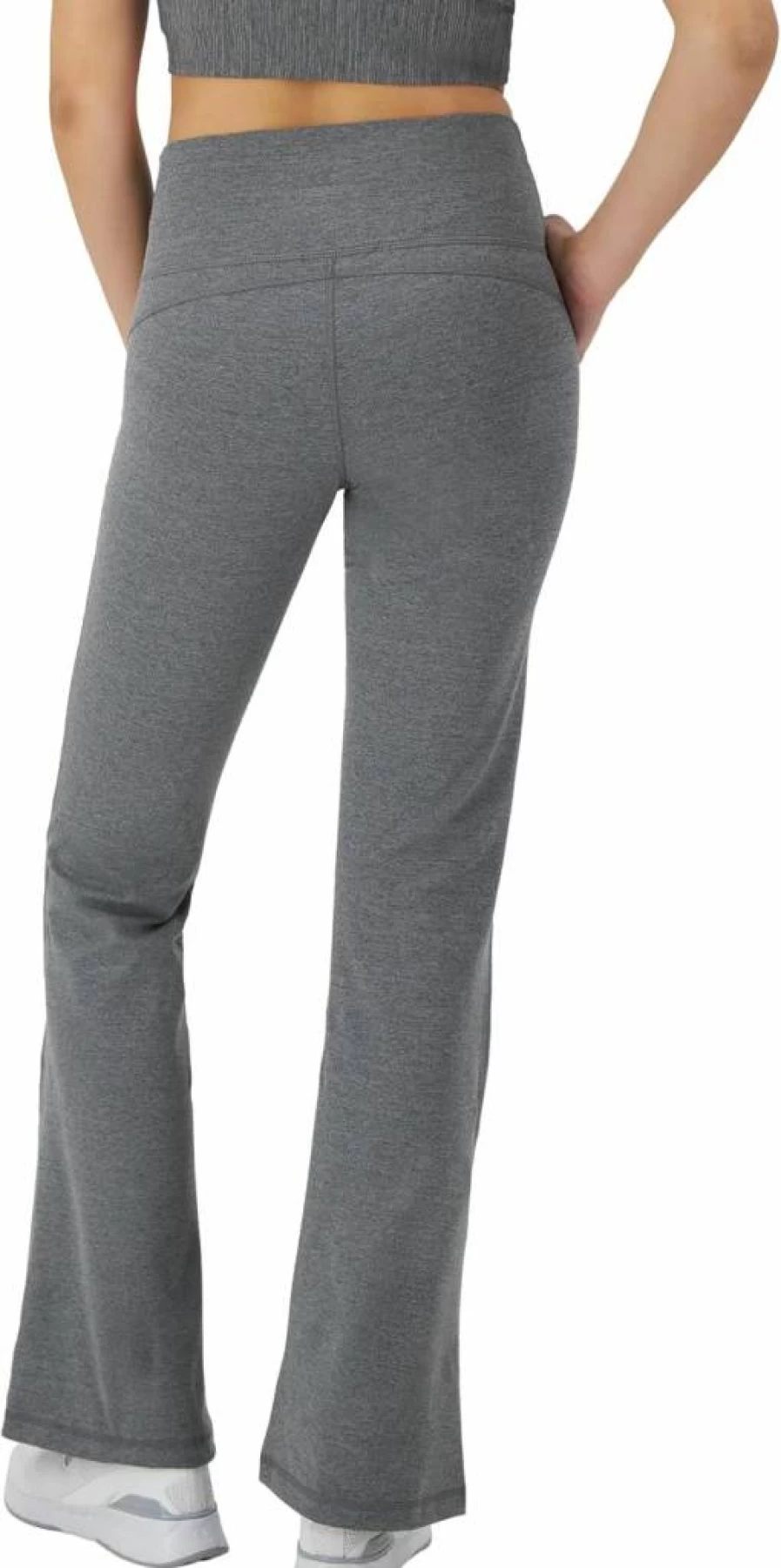 Champion Women's Plus Size Flare Leggings - Soft Touch Moisture Wicking Yoga Pants, 31.5" Flared Bootcut Workout Trousers for Women