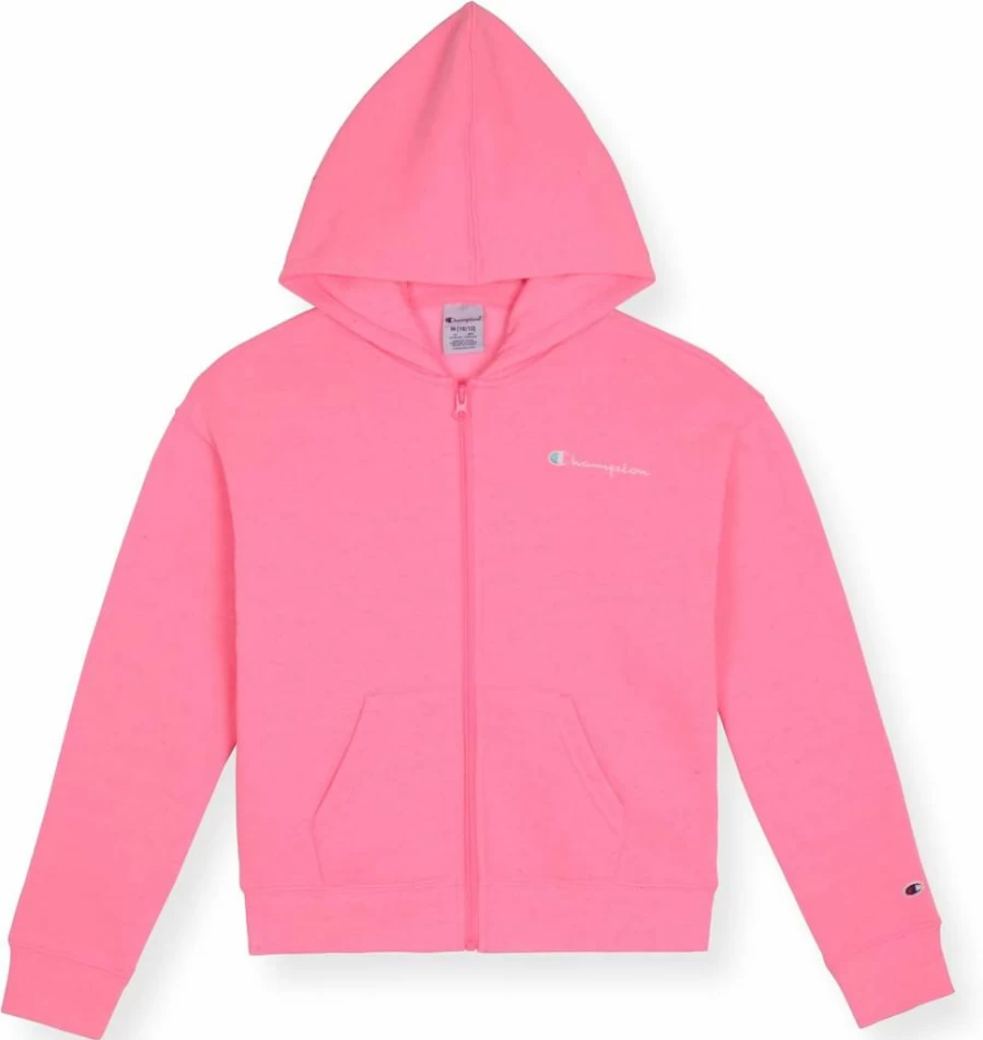 Champion Girls' Zip-Up Fleece Hoodie - Athletic Pullover Sweatshirt for Kids & Teens