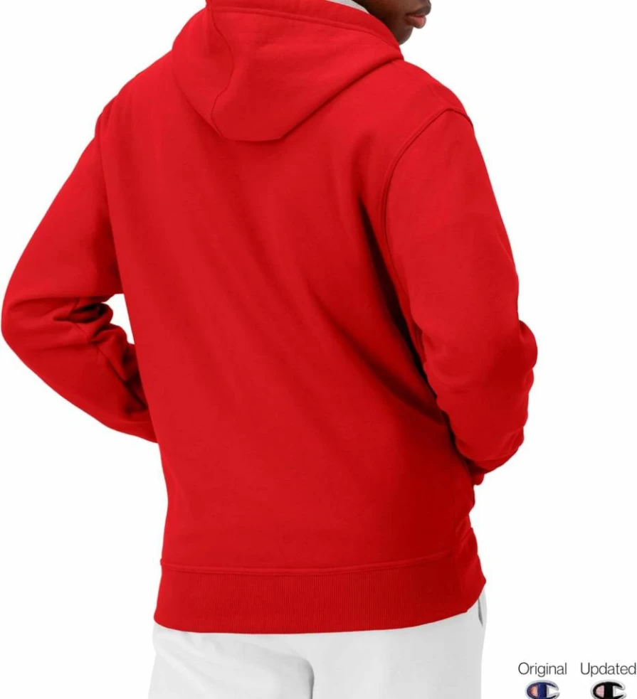 Champion Men's Powerblend Fleece Hoodie - Soft Pullover Sweatshirt with Script Logo (Regular & Big Tall Sizes)
