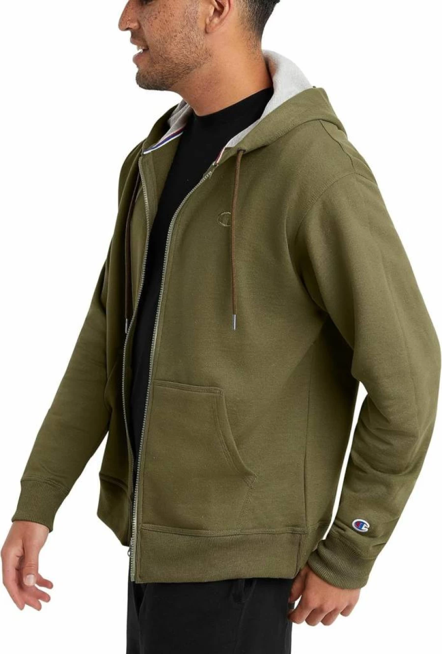 Champion Men's Powerblend Zip-Up Hoodie Sweatshirt - Regular & Big Tall Sizes