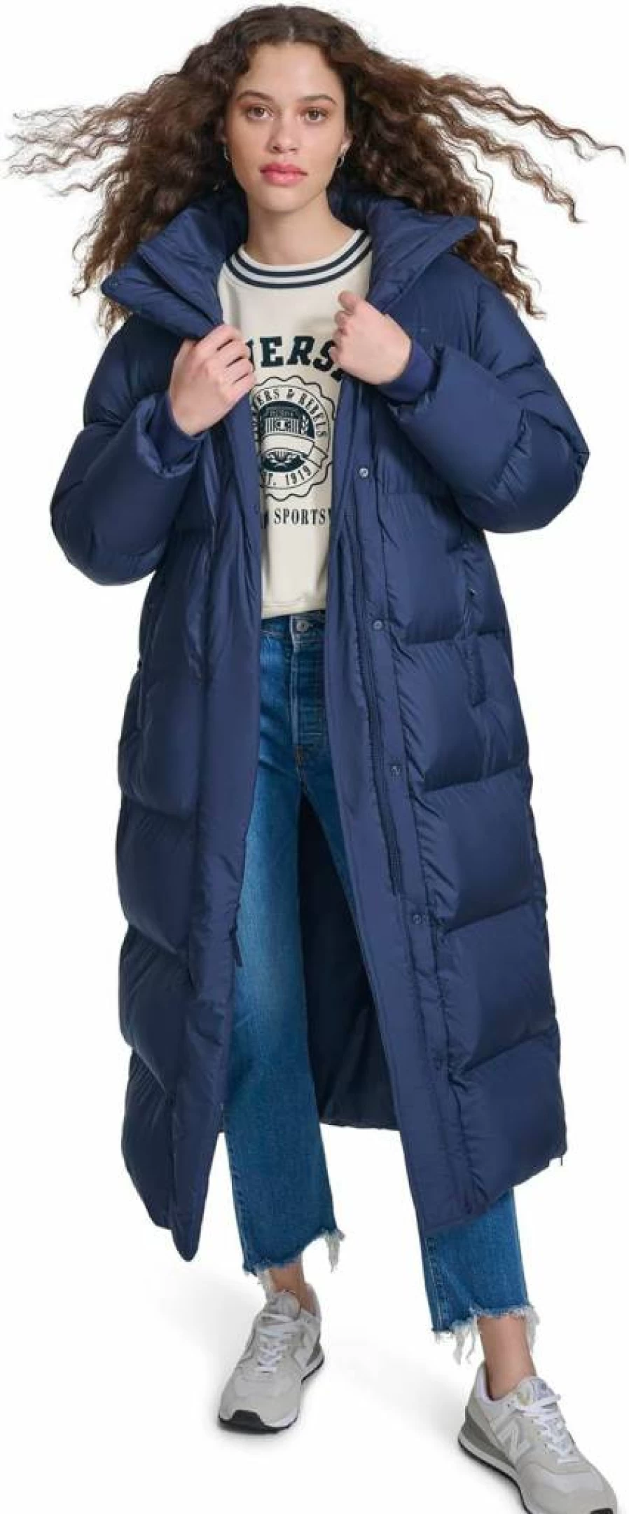 Champion Women's Hooded Quilted Puffer Jacket - Extra Long Winter Coat for Warmth & Style