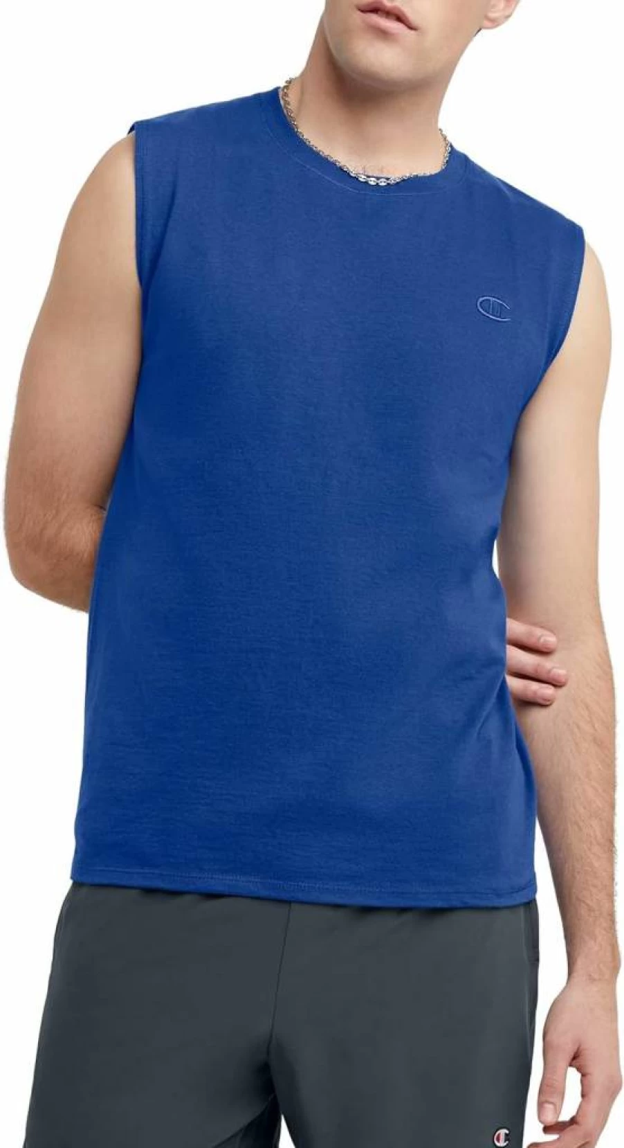 Champion Men's Classic Script Logo Jersey Tank Top for Athletic Comfort & Style