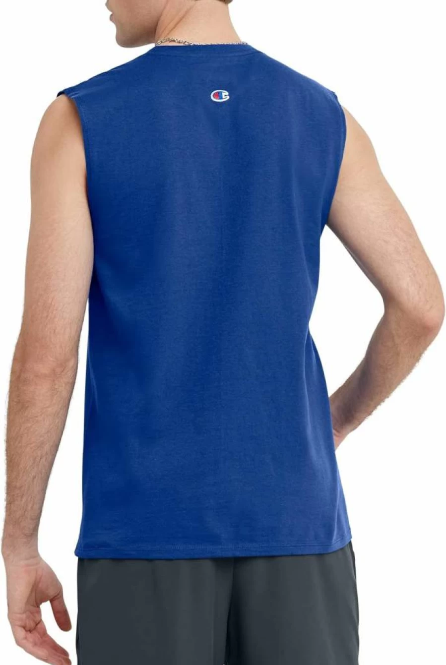 Champion Men's Classic Script Logo Jersey Tank Top for Athletic Comfort & Style
