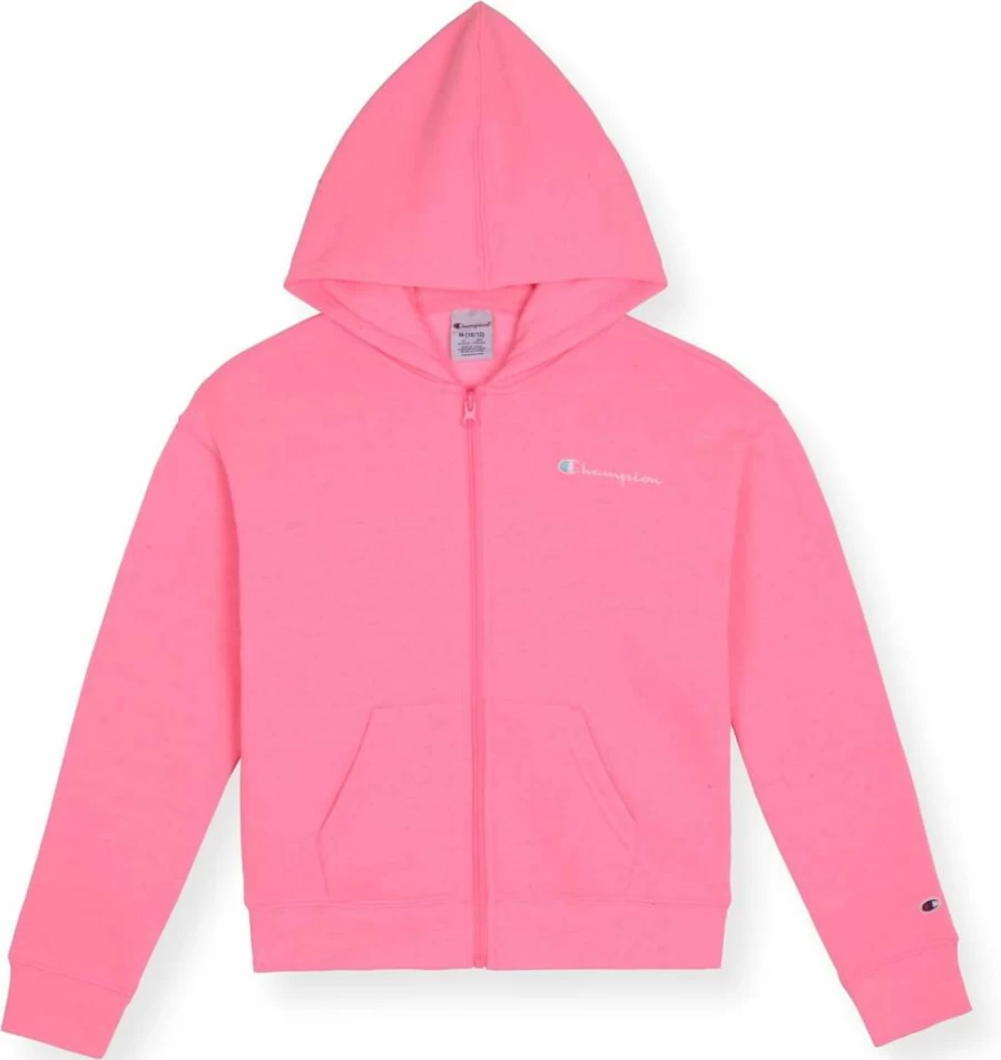 Champion Girls' Zip-Up Fleece Hoodie - Athletic Pullover Sweatshirt for Kids & Teens