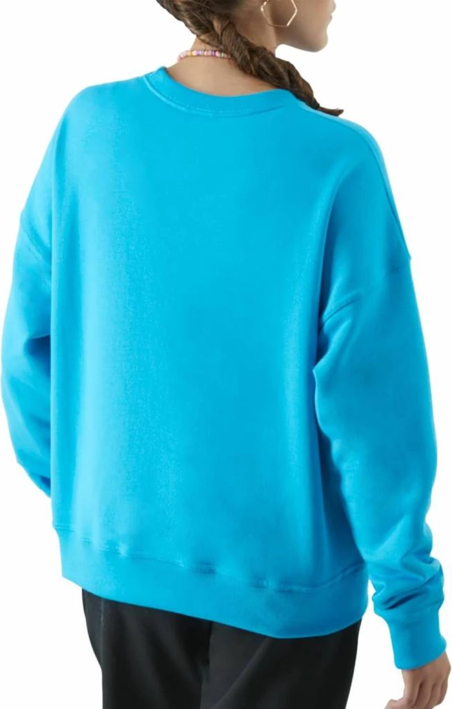 Champion Women's Powerblend Crewneck Sweatshirt - Script Logo, Plus Size Options