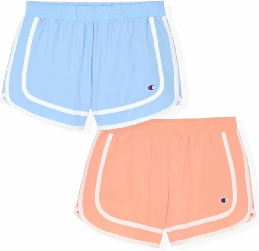 Champion Girls' 2.75 Inch Inseam Mesh Basketball Shorts - Heritage Foldover Running Shorts for Active Kids