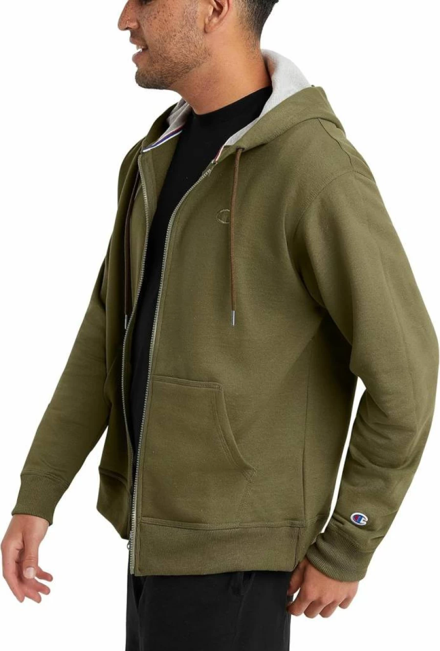 Champion Men's Powerblend Zip-Up Hoodie Sweatshirt - Regular & Big Tall Sizes