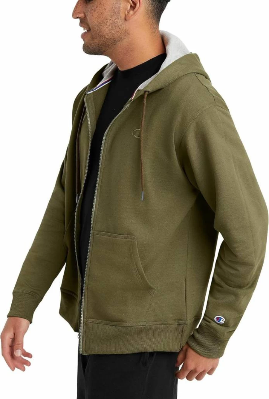 Champion Men's Powerblend Zip-Up Hoodie Sweatshirt - Regular & Big Tall Sizes