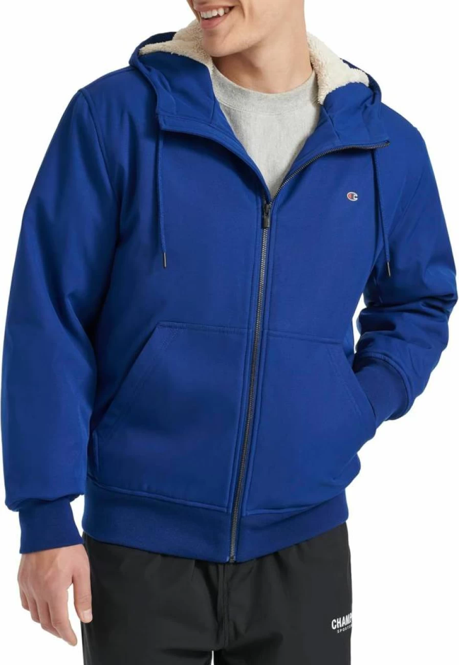 Champion Men's Sherpa-Lined Hoodie - Warm Fleece-Lined Pullover for Winter