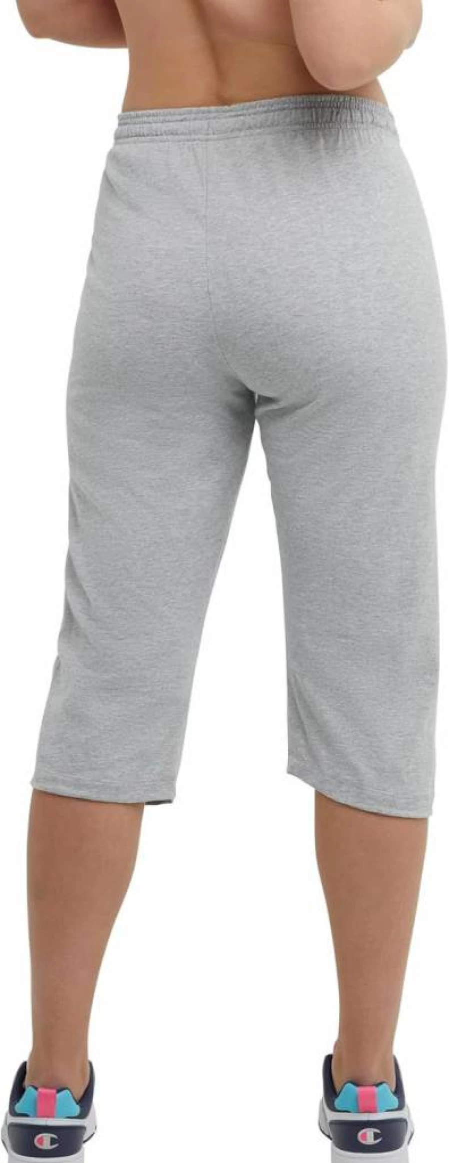Champion Women's Lightweight Jersey Knit Capri Lounge Pants - Comfortable Cropped Pants for Casual Wear