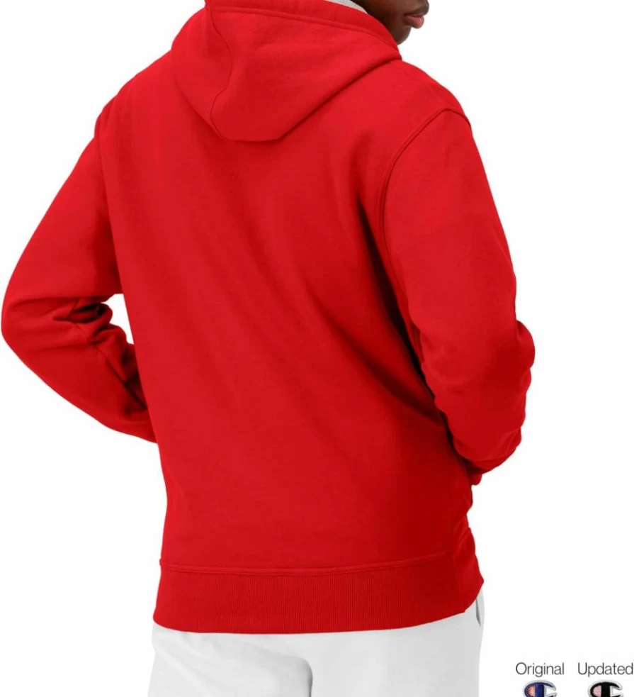 Champion Men's Powerblend Fleece Hoodie - Soft Pullover Sweatshirt with Script Logo (Regular & Big Tall Sizes)
