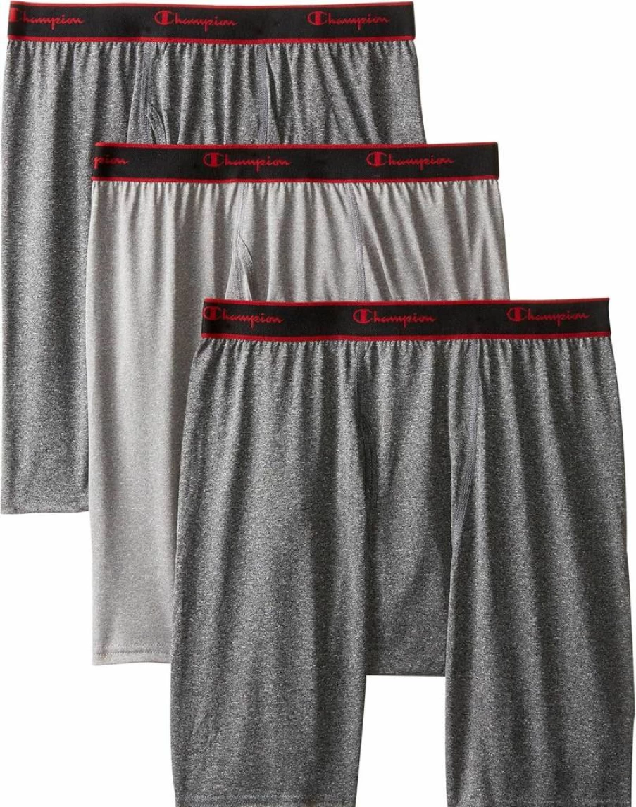 Champion Men's 3-Pack Breathable Cotton Stretch Boxer Briefs - Moisture-Wicking Performance Underwear