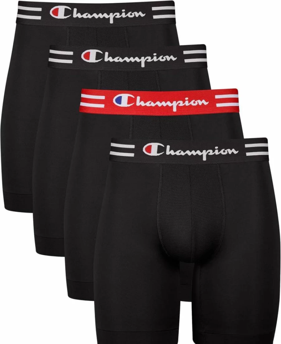 Champion Men's 3-Pack Breathable Cotton Stretch Boxer Briefs - Moisture-Wicking Performance Underwear