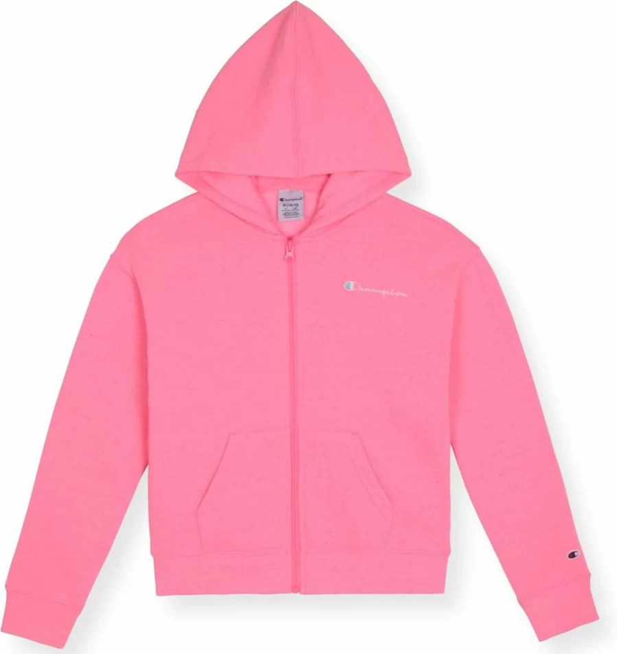 Champion Girls' Zip-Up Fleece Hoodie - Athletic Pullover Sweatshirt for Kids & Teens
